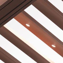 Bioclimatic electric ceiling with mini dots